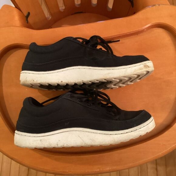 ALLBIRDS WOMENS SIZE 8 NATURAL BLACK CANVAS PACERS SNEAKERS - Picture 7 of 11